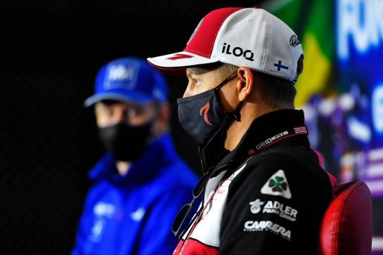 Kimi Raikkonen (FIN) Alfa Romeo Racing and Mick Schumacher (GER) Haas F1 Team in the FIA Press Conference.
11.11.2021. Formula 1 World Championship, Rd 19, Brazilian Grand Prix, Sao Paulo, Brazil, Preparation Day.
- www.xpbimages.com, EMail: requests@xpbimages.com &copy; Copyright: Carezzevoli / XPB Images