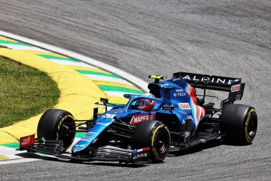 Esteban Ocon (FRA) Alpine F1 Team A521.
13.11.2021. Formula 1 World Championship, Rd 19, Brazilian Grand Prix, Sao Paulo, Brazil, Sprint Race Day.
- www.xpbimages.com, EMail: requests@xpbimages.com © Copyright: Batchelor / XPB Images