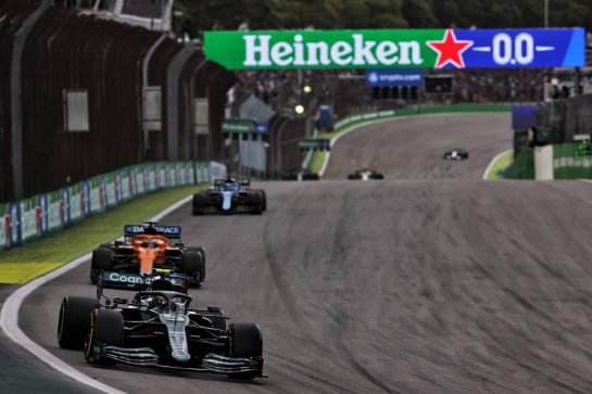 Sebastian Vettel (GER) Aston Martin F1 Team AMR21.
13.11.2021. Formula 1 World Championship, Rd 19, Brazilian Grand Prix, Sao Paulo, Brazil, Sprint Race Day.
- www.xpbimages.com, EMail: requests@xpbimages.com © Copyright: Batchelor / XPB Images