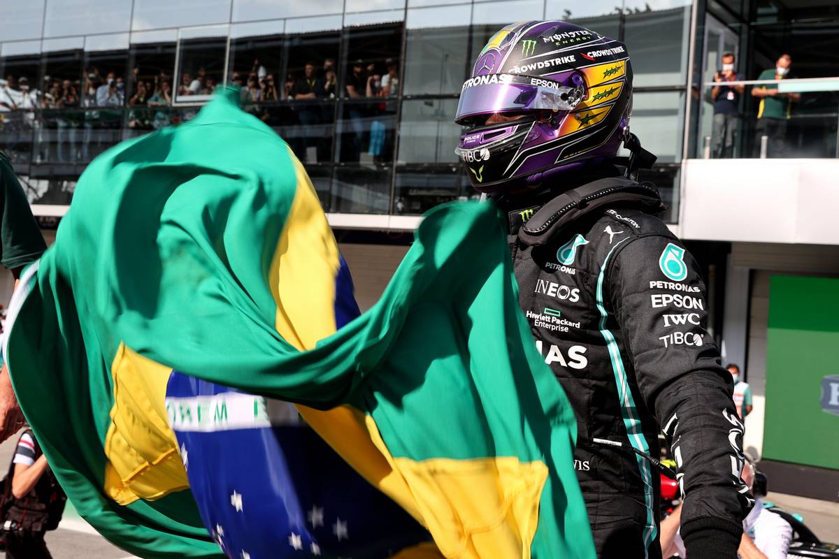1st place Lewis Hamilton (GBR) Mercedes AMG F1 W12. 14.11.2021. Formula 1 World Championship, Rd 19, Brazilian Grand Prix, Sao Paulo