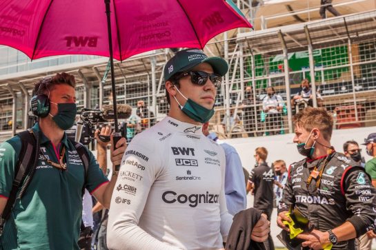 Lance Stroll (CDN) Aston Martin F1 Team on the grid.
14.11.2021. Formula 1 World Championship, Rd 19, Brazilian Grand Prix, Sao Paulo, Brazil, Race Day.
- www.xpbimages.com, EMail: requests@xpbimages.com &copy; Copyright: Batchelor / XPB Images
