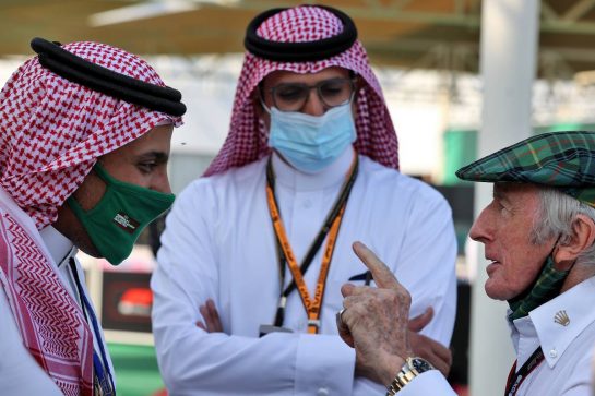Prince Khalid Bin Sultan Al Faisal (KSA) (Left) with Jackie Stewart (GBR) (Right).
21.11.2021. Formula 1 World Championship, Rd 20, Qatar Grand Prix, Doha, Qatar, Race Day.
- www.xpbimages.com, EMail: requests@xpbimages.com © Copyright: Moy / XPB Images