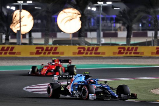 Esteban Ocon (FRA) Alpine F1 Team A521.
21.11.2021. Formula 1 World Championship, Rd 20, Qatar Grand Prix, Doha, Qatar, Race Day.
- www.xpbimages.com, EMail: requests@xpbimages.com © Copyright: Batchelor / XPB Images