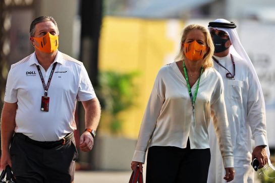 (L to R): Zak Brown (USA) McLaren Executive Director with his wife Tracy Brown.
04.12.2021. Formula 1 World Championship, Rd 21, Saudi Arabian Grand Prix, Jeddah, Saudi Arabia, Qualifying Day.
- www.xpbimages.com, EMail: requests@xpbimages.com &copy; Copyright: Moy / XPB Images