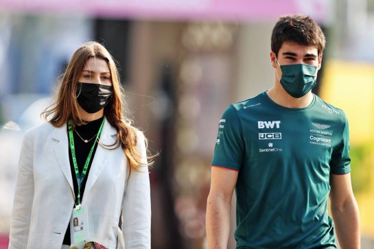 (L to R): Sara Pagliaroli with her boyfriend Lance Stroll (CDN) Aston Martin F1 Team.
04.12.2021. Formula 1 World Championship, Rd 21, Saudi Arabian Grand Prix, Jeddah, Saudi Arabia, Qualifying Day.
- www.xpbimages.com, EMail: requests@xpbimages.com &copy; Copyright: Moy / XPB Images