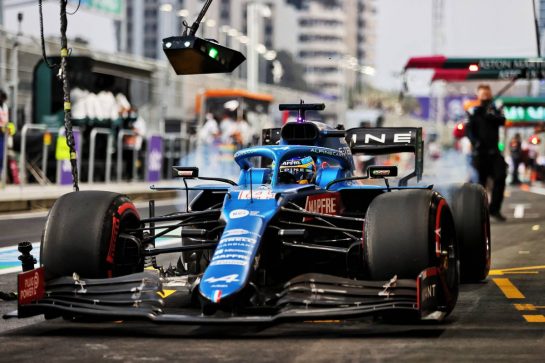 Fernando Alonso (ESP) Alpine F1 Team A521.
04.12.2021. Formula 1 World Championship, Rd 21, Saudi Arabian Grand Prix, Jeddah, Saudi Arabia, Qualifying Day.
- www.xpbimages.com, EMail: requests@xpbimages.com &copy; Copyright: Moy / XPB Images