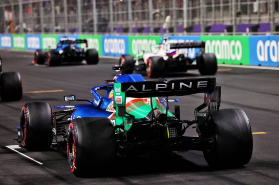 Fernando Alonso (ESP) Alpine F1 Team A521 - practice start.
04.12.2021. Formula 1 World Championship, Rd 21, Saudi Arabian Grand Prix, Jeddah, Saudi Arabia, Qualifying Day.
- www.xpbimages.com, EMail: requests@xpbimages.com &copy; Copyright: Moy / XPB Images