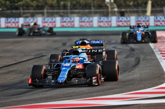Esteban Ocon (FRA) Alpine F1 Team A521.
12.12.2021. Formula 1 World Championship, Rd 22, Abu Dhabi Grand Prix, Yas Marina Circuit, Abu Dhabi, Race Day.
- www.xpbimages.com, EMail: requests@xpbimages.com © Copyright: Charniaux / XPB Images