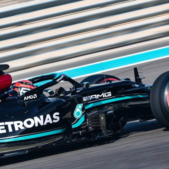Russell admits to ‘strange feeling’ on first day with Mercedes