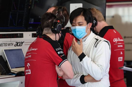 Guanyu Zhou (CHI), Alfa Romeo Racing 
14.12.2021. Formula 1 Testing, Yas Marina Circuit, Abu Dhabi, Tuesday.
- www.xpbimages.com, EMail: requests@xpbimages.com &copy; Copyright: Charniaux / XPB Images