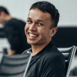 Albon meets his side of the Williams garage at Grove