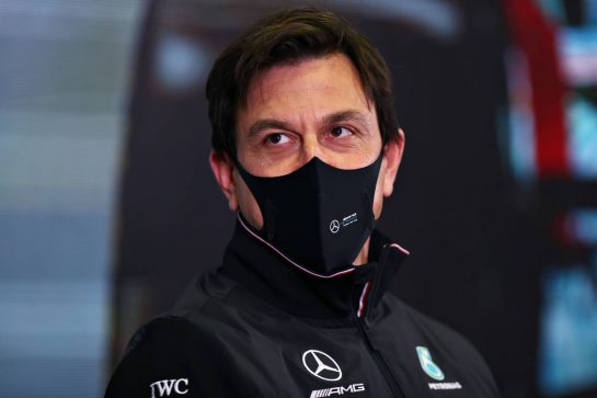 Toto Wolff (GER) Mercedes AMG F1 Shareholder and Executive Director in the FIA Press Conference.
23.02.2022. Formula One Testing, Day One, Barcelona, Spain. Wednesday.
- www.xpbimages.com, EMail: requests@xpbimages.com © Copyright: FIA Pool Image for Editorial Use Only
