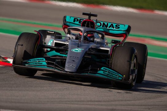 George Russell (GBR) Mercedes AMG F1 W13.
23.02.2022. Formula One Testing, Day One, Barcelona, Spain. Wednesday.
- www.xpbimages.com, EMail: requests@xpbimages.com © Copyright: Rew / XPB Images