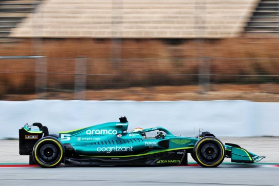 Sebastian Vettel (GER) Aston Martin F1 Team AMR22.
24.02.2022. Formula One Testing, Day Two, Barcelona, Spain. Thursday.
- www.xpbimages.com, EMail: requests@xpbimages.com &copy; Copyright: Batchelor / XPB Images