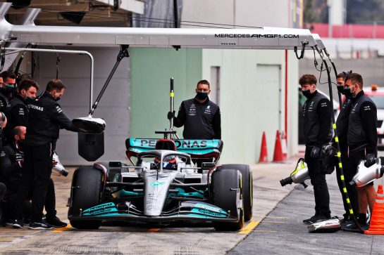 George Russell (GBR) Mercedes AMG F1 W13.
25.02.2022. Formula One Testing, Day Three, Barcelona, Spain. Friday.
- www.xpbimages.com, EMail: requests@xpbimages.com &copy; Copyright: Batchelor / XPB Images