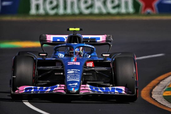 Esteban Ocon (FRA) Alpine F1 Team A522.
08.04.2022. Formula 1 World Championship, Rd 3, Australian Grand Prix, Albert Park, Melbourne, Australia, Practice Day.
- www.xpbimages.com, EMail: requests@xpbimages.com © Copyright: Coates / XPB Images