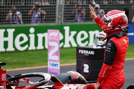 Pole for Charles Leclerc (MON) Ferrari.
09.04.2022. Formula 1 World Championship, Rd 3, Australian Grand Prix, Albert Park, Melbourne, Australia, Qualifying Day.
- www.xpbimages.com, EMail: requests@xpbimages.com © Copyright: Batchelor / XPB Images