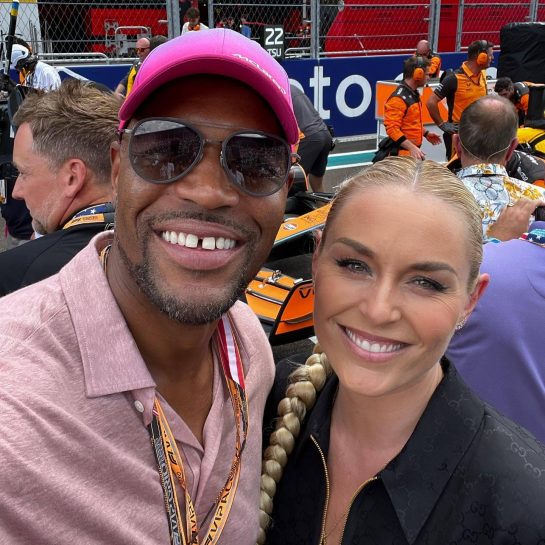 TV presenter Michael Strahan and Olympic skier Lindsey Vonn