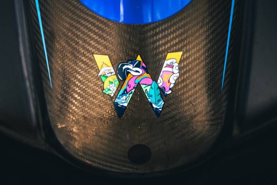 Williams Racing FW44 nosecone and logo.
05.05.2022. Formula 1 World Championship, Rd 5, Miami Grand Prix, Miami, Florida, USA, Preparation Day.
- www.xpbimages.com, EMail: requests@xpbimages.com &copy; Copyright: Bearne / XPB Images