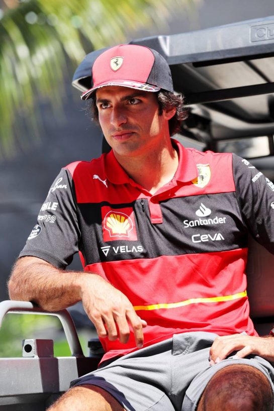 Carlos Sainz Jr (ESP) Ferrari.
05.05.2022. Formula 1 World Championship, Rd 5, Miami Grand Prix, Miami, Florida, USA, Preparation Day.
 - www.xpbimages.com, EMail: requests@xpbimages.com &copy; Copyright: Coates / XPB Images