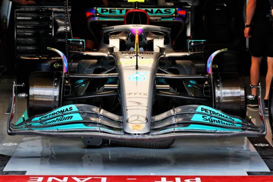 Mercedes AMG F1 W13 front wing.
06.05.2022. Formula 1 World Championship, Rd 5, Miami Grand Prix, Miami, Florida, USA, Practice Day.
- www.xpbimages.com, EMail: requests@xpbimages.com © Copyright: Batchelor / XPB Images