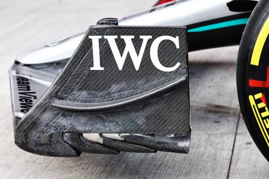 Mercedes AMG F1 W13 front wing detail.
06.05.2022. Formula 1 World Championship, Rd 5, Miami Grand Prix, Miami, Florida, USA, Practice Day.
- www.xpbimages.com, EMail: requests@xpbimages.com © Copyright: Batchelor / XPB Images