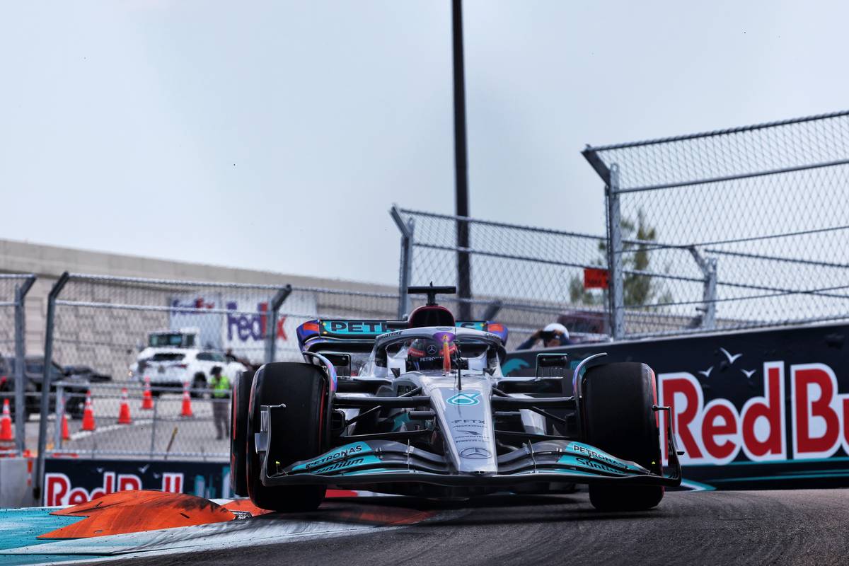Leclerc edges Russell in frantic first practice in Miami