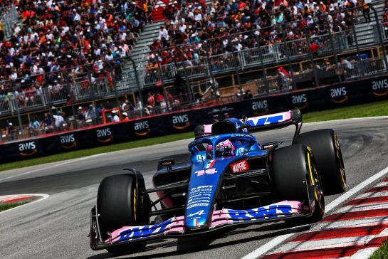 Fernando Alonso (ESP) Alpine F1 Team A522.
17.06.2022. Formula 1 World Championship, Rd 9, Canadian Grand Prix, Montreal, Canada, Practice Day.
- www.xpbimages.com, EMail: requests@xpbimages.com &copy; Copyright: Batchelor / XPB Images