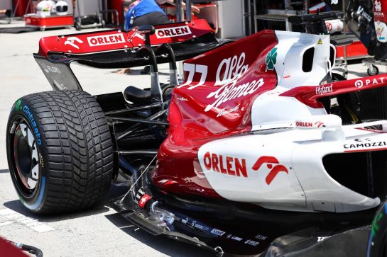 Valtteri Bottas (FIN) Alfa Romeo F1 Team C42 rear wing and floor.
17.06.2022. Formula 1 World Championship, Rd 9, Canadian Grand Prix, Montreal, Canada, Practice Day.
- www.xpbimages.com, EMail: requests@xpbimages.com &copy; Copyright: Batchelor / XPB Images