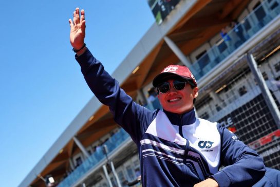 Yuki Tsunoda (JPN) AlphaTauri on the drivers parade.
19.06.2022. Formula 1 World Championship, Rd 9, Canadian Grand Prix, Montreal, Canada, Race Day.
- www.xpbimages.com, EMail: requests@xpbimages.com &copy; Copyright: Batchelor / XPB Images