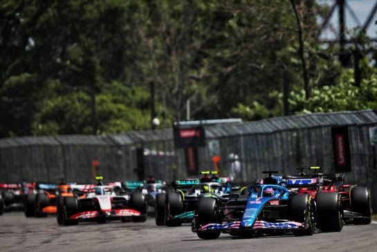 Fernando Alonso (ESP) Alpine F1 Team A522.
19.06.2022. Formula 1 World Championship, Rd 9, Canadian Grand Prix, Montreal, Canada, Race Day.
 - www.xpbimages.com, EMail: requests@xpbimages.com &copy; Copyright: Coates / XPB Images