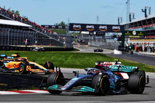 George Russell (GBR) Mercedes AMG F1 W13.
19.06.2022. Formula 1 World Championship, Rd 9, Canadian Grand Prix, Montreal, Canada, Race Day.
- www.xpbimages.com, EMail: requests@xpbimages.com &copy; Copyright: Batchelor / XPB Images