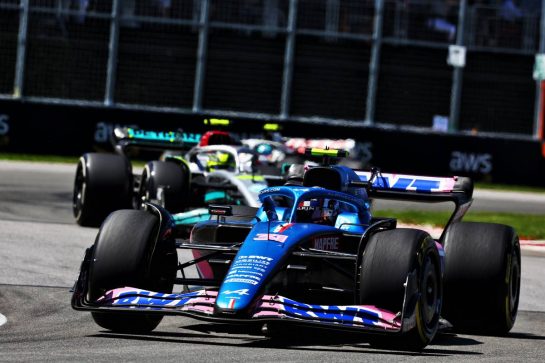 Esteban Ocon (FRA) Alpine F1 Team A522.
19.06.2022. Formula 1 World Championship, Rd 9, Canadian Grand Prix, Montreal, Canada, Race Day.
- www.xpbimages.com, EMail: requests@xpbimages.com &copy; Copyright: Batchelor / XPB Images
