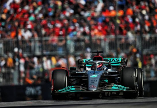 George Russell (GBR) Mercedes AMG F1 W13.
19.06.2022. Formula 1 World Championship, Rd 9, Canadian Grand Prix, Montreal, Canada, Race Day.
 - www.xpbimages.com, EMail: requests@xpbimages.com &copy; Copyright: Coates / XPB Images