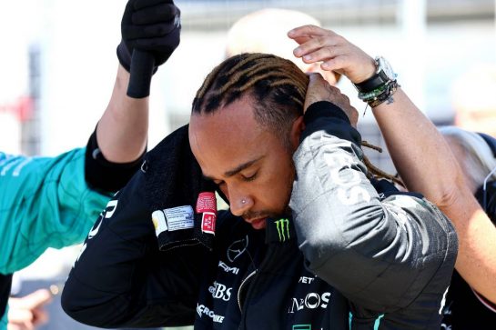 Lewis Hamilton (GBR) Mercedes AMG F1 W13.
19.06.2022. Formula 1 World Championship, Rd 9, Canadian Grand Prix, Montreal, Canada, Race Day.
- www.xpbimages.com, EMail: requests@xpbimages.com &copy; Copyright: Batchelor / XPB Images