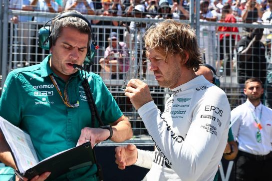 Sebastian Vettel (GER) Aston Martin F1 Team.
19.06.2022. Formula 1 World Championship, Rd 9, Canadian Grand Prix, Montreal, Canada, Race Day.
- www.xpbimages.com, EMail: requests@xpbimages.com &copy; Copyright: Batchelor / XPB Images