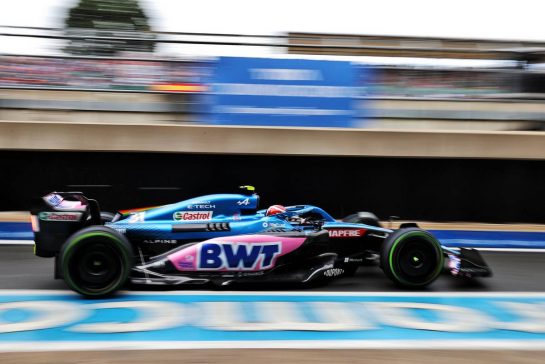 Esteban Ocon (FRA) Alpine F1 Team A522.
01.07.2022. Formula 1 World Championship, Rd 10, British Grand Prix, Silverstone, England, Practice Day.
- www.xpbimages.com, EMail: requests@xpbimages.com &copy; Copyright: Moy / XPB Images