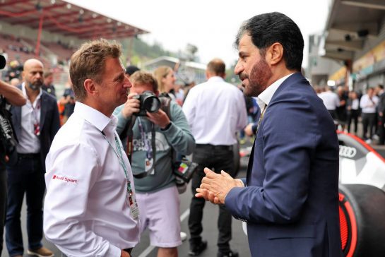(L to R): Allan McNish (GBR) Audi Director of Motorsport Coordination with Mohammed Bin Sulayem (UAE) FIA President.
26.08.2022. Formula 1 World Championship, Rd 14, Belgian Grand Prix, Spa Francorchamps, Belgium, Practice Day.
- www.xpbimages.com, EMail: requests@xpbimages.com © Copyright: Bearne / XPB Images