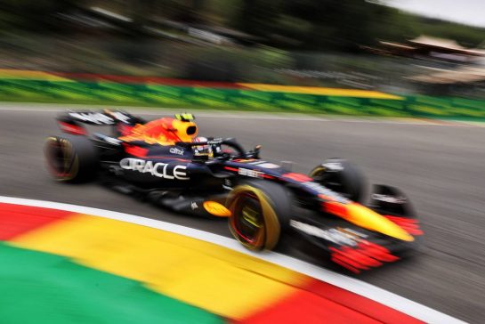 Sergio Perez (MEX) Red Bull Racing RB18.
26.08.2022. Formula 1 World Championship, Rd 14, Belgian Grand Prix, Spa Francorchamps, Belgium, Practice Day.
- www.xpbimages.com, EMail: requests@xpbimages.com © Copyright: Moy / XPB Images