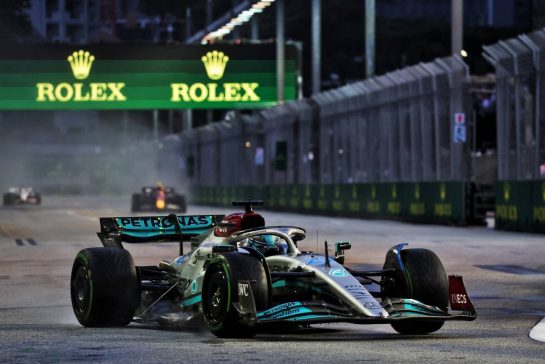 George Russell (GBR) Mercedes AMG F1 W13.
01.10.2022. Formula 1 World Championship, Rd 17, Singapore Grand Prix, Marina Bay Street Circuit, Singapore, Qualifying Day.
- www.xpbimages.com, EMail: requests@xpbimages.com &copy; Copyright: Bearne / XPB Images