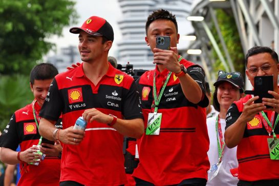 Charles Leclerc (MON) Ferrari.
02.10.2022. Formula 1 World Championship, Rd 17, Singapore Grand Prix, Marina Bay Street Circuit, Singapore, Race Day.
 - www.xpbimages.com, EMail: requests@xpbimages.com &copy; Copyright: Coates / XPB Images