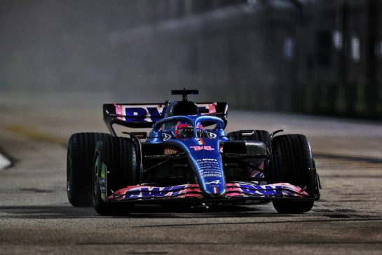 Fernando Alonso (ESP) Alpine F1 Team A522.
02.10.2022. Formula 1 World Championship, Rd 17, Singapore Grand Prix, Marina Bay Street Circuit, Singapore, Race Day.
- www.xpbimages.com, EMail: requests@xpbimages.com &copy; Copyright: Moy / XPB Images