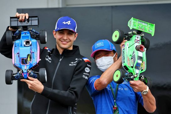 Esteban Ocon (FRA) Alpine F1 Team - radio controlled car.
06.10.2022. Formula 1 World Championship, Rd 18, Japanese Grand Prix, Suzuka, Japan, Preparation Day.
- www.xpbimages.com, EMail: requests@xpbimages.com &copy; Copyright: Batchelor / XPB Images