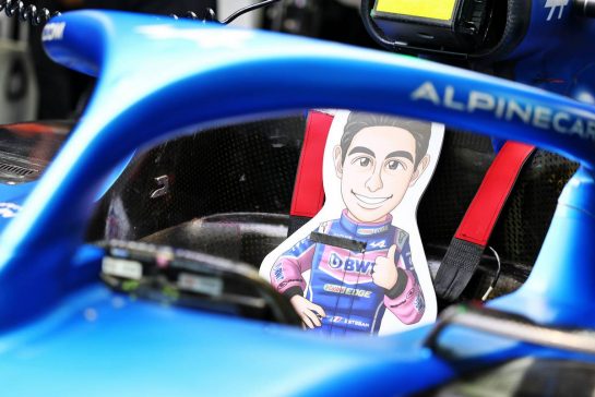 Esteban Ocon (FRA) Alpine F1 Team A522 - cardboard cutout.
07.10.2022. Formula 1 World Championship, Rd 18, Japanese Grand Prix, Suzuka, Japan, Practice Day.
- www.xpbimages.com, EMail: requests@xpbimages.com © Copyright: Batchelor / XPB Images