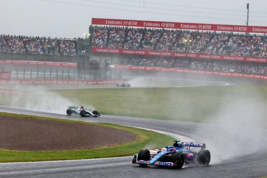 Fernando Alonso (ESP) Alpine F1 Team A522.
09.10.2022. Formula 1 World Championship, Rd 18, Japanese Grand Prix, Suzuka, Japan, Race Day.
 - www.xpbimages.com, EMail: requests@xpbimages.com &copy; Copyright: Coates / XPB Images