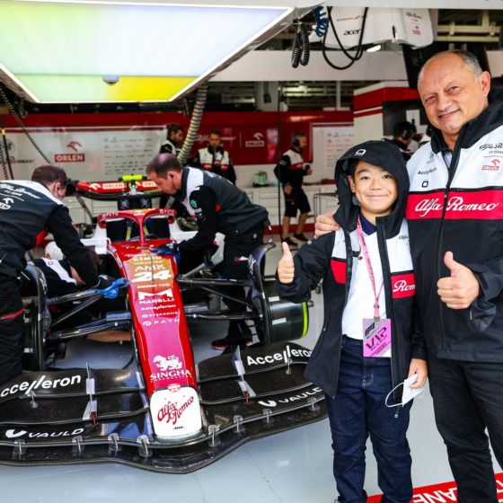 Alfa Romeo gives its youngest sponsor a special day in Suzuka