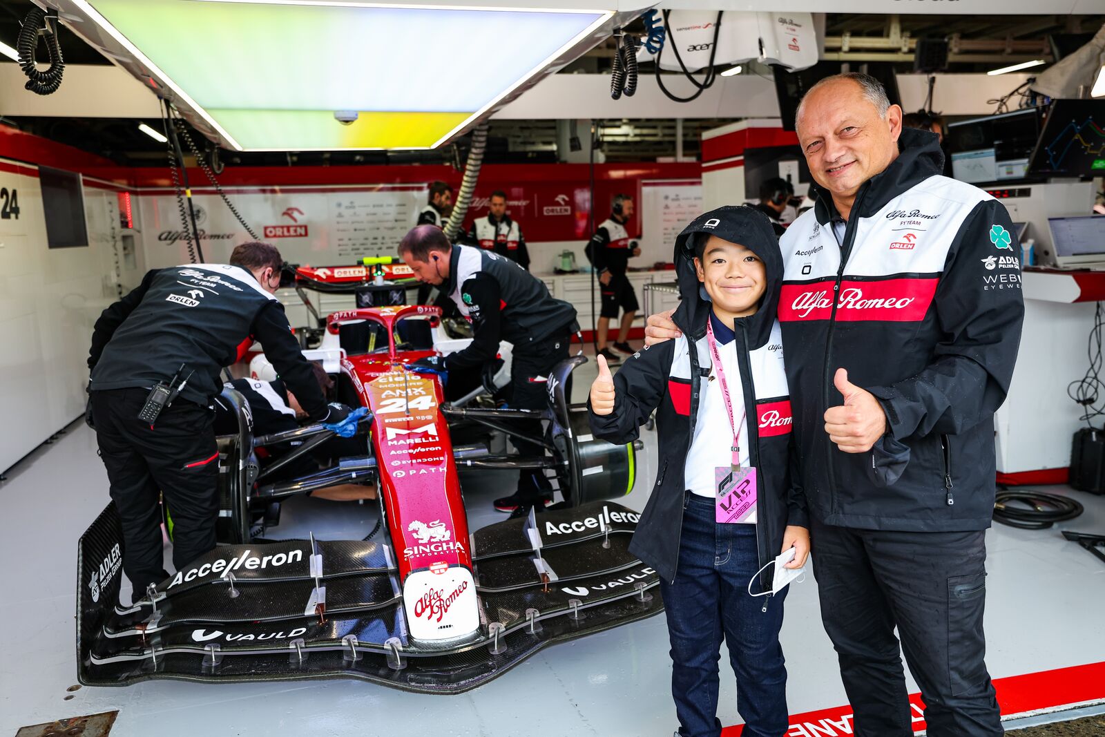 Alfa Romeo gives its youngest sponsor a special day in Suzuka