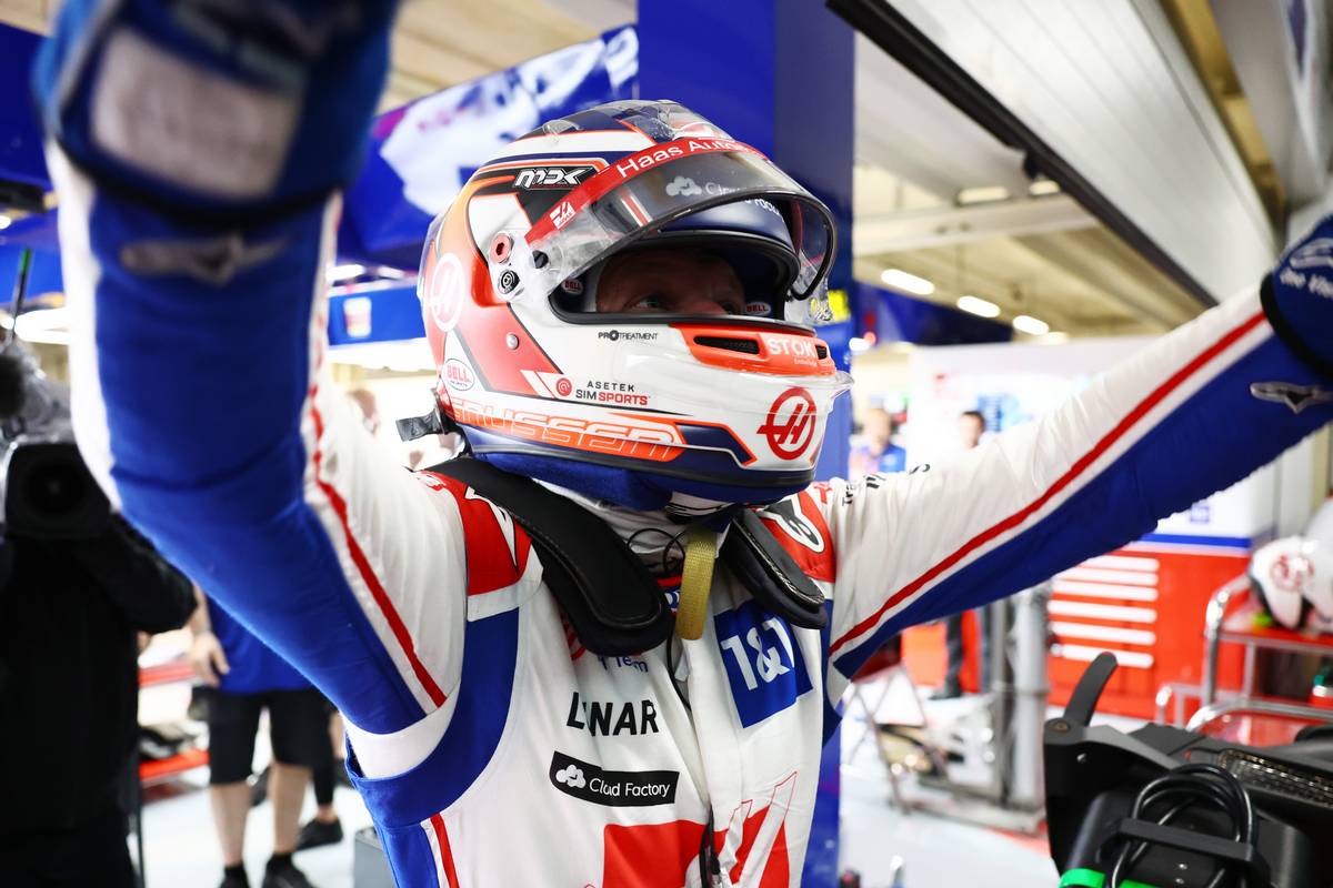 Pole position for Kevin Magnussen (DEN) Haas. 11.11.2022. Formula 1 World Championship, Rd 21, Brazilian Grand Prix, Sao Paulo, Brazil, Qualifying