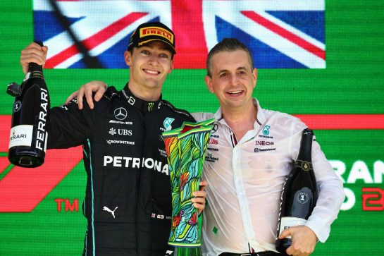 1st place George Russell (GBR) Mercedes AMG F1.
13.11.2022. Formula 1 World Championship, Rd 21, Brazilian Grand Prix, Sao Paulo, Brazil, Race Day. - www.xpbimages.com, EMail: requests@xpbimages.com © Copyright: Batchelor / XPB Images