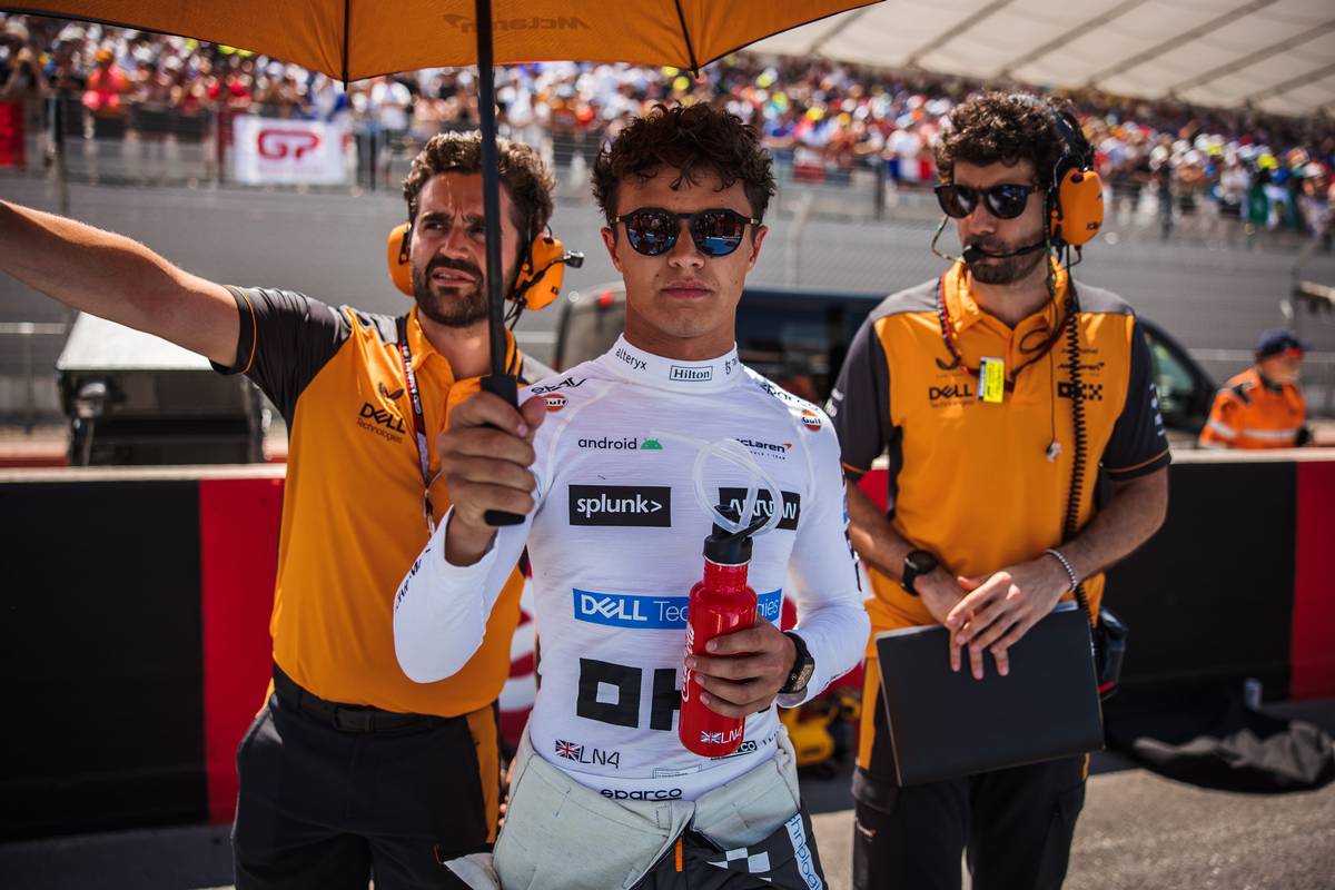 Lando Norris (GBR) McLaren on the grid. 24.07.2022. Formula 1 World Championship, Rd 12, French Grand Prix, Paul Ricard, France, Race